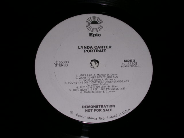 画像: LYNDA VCARTER  - PORTRAIT / 1978 US ORIGINAL WHITE LABEL PROMO LP 