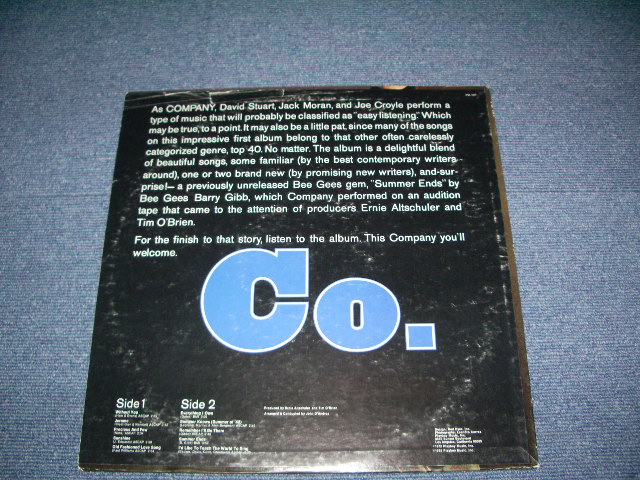 画像: COMPANY - CO. ( SOFT ROCK / SOME COVER SONGS) / 1972 US ORIGINAL White Label Promo LP 