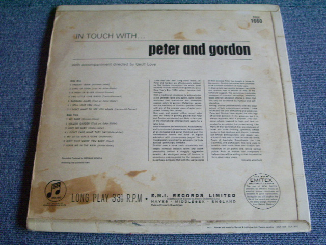 画像: PETER AND GORDON - IN TOUCH WITH / 1964 UK ORIGINAL "BLUE COLUMBIA" MONO  LP 