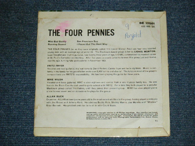 画像: THE FOUR PENNIES - THE FOUR PENNIES / 1964 UK ORIGINAL 7"EP With PICTURE SLEEVE 