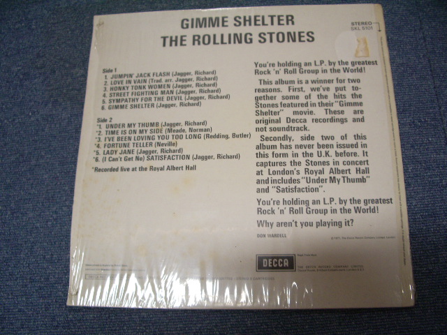 画像: ROLLING STONES - GIMME SHELTER (Matrix #A) XZAL-10820,P-1W   B) XZAL-10821,P-1W) (MINT-/MINT-) / 1971 UK ENGLAND ORIGINAL LP With SHRINK WRAP 