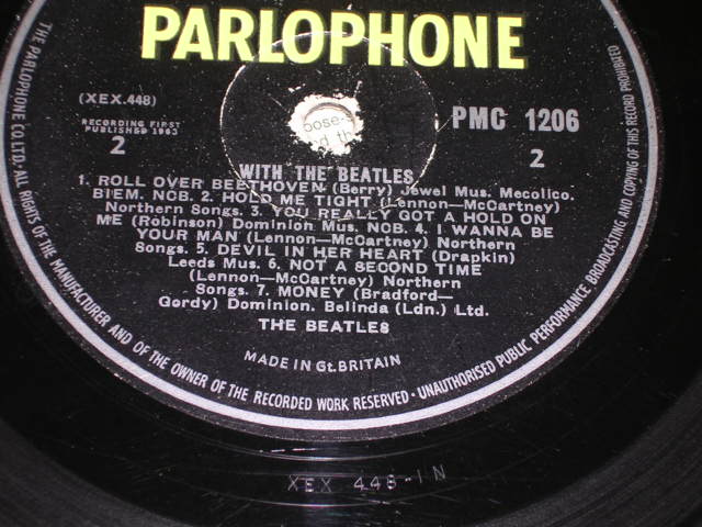 画像: THE BEATLES - WITH THE BEATLES ( MATRIX NUMBER 1N & 1N : "DOMINION "Credit : LOUD CUT ) / UK YELLOW PARLOPHONE ORIGINAL MONO LP