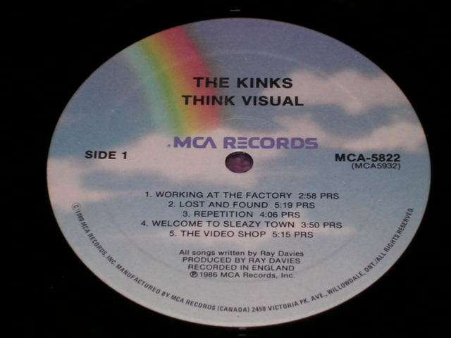 画像: KINKS - THINK VISUAL / CANADA ORIGINAL LP 