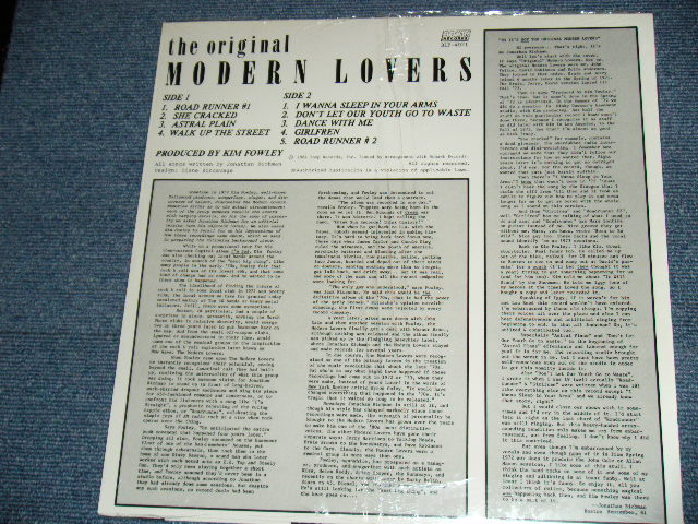 画像: MODERN LOVERS - THE ORIGINAL MODERN LOVERS / 1981 US 180gram Heavy Weight Used LP 