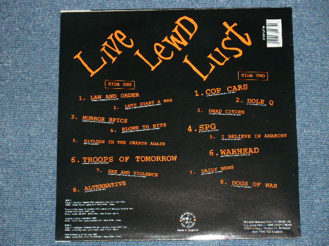 画像: EXPLOITED -  LIVE LEWD LUST (NEW) /1996 EUROPE ORIGINAL "ORANGE WAX"  "Brand New" LP Found Dead Stock