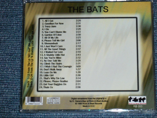 画像: THE BATS - ALL I GOT + A HARBBY LITTLE HUT  / GERMAN Brand New CD-R  Special Order Only Our Store