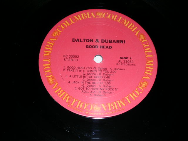 画像: DALTON & DUBARRI - GOOD HEAD  / 1974  US ORIGINAL PROMO LP 