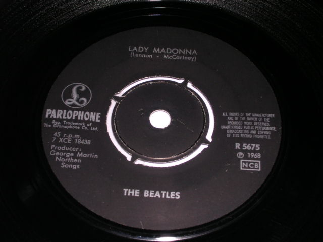 画像: THE BEATLES - LADY MADONNA ( Ex-/Ex+++ ) / 1968  SWEDEN ORIGINAL Used 7" Single With PICTURE SLEEVE 