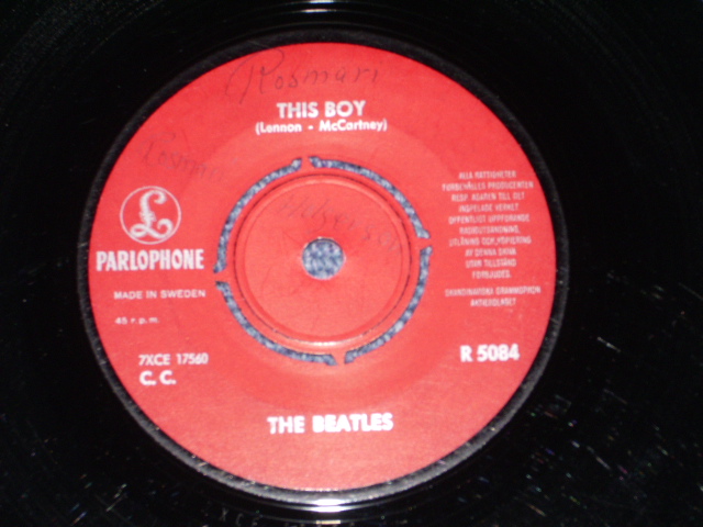 THE BEATLES - I WANT TO HOLD YOUR HAND ( RED Label : Ex+/Ex++