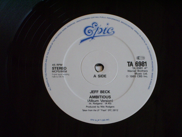 画像: JEFF BECK - AMBITIOUS / 1986  UK ORIGINAL 12"