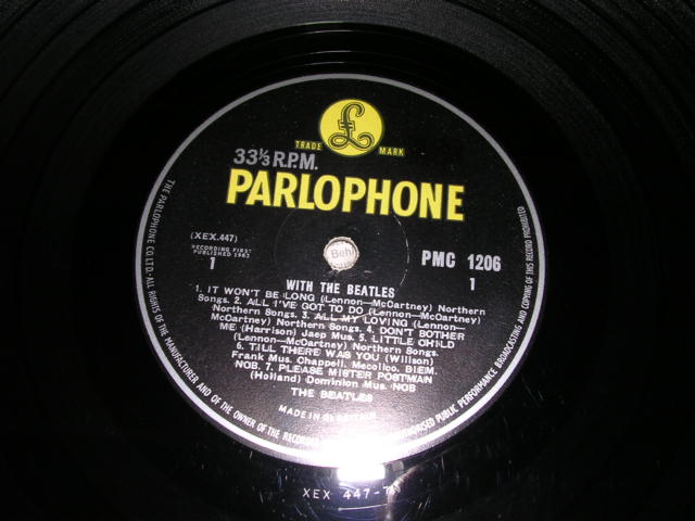 画像: THE BEATLES - WITH THE BEATLES ( MATRIX NUMBER  5N & 5N : "GOTTA HOLD" Regular Credit on BACK COVER  ) / UK YELLOW PARLOPHONE ORIGINAL MONO LP