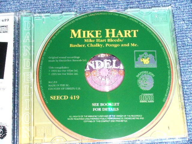 画像: MIKE HART ( Ex: LIVERPOOL SCENE ,CLAYTON SQUARES ) - MIKE HART LEEDS + BASHER,CHALKY, PONG and ME ( 2 in 1 ) / 1995 UK ORIGINAL BRAND NEW  CD