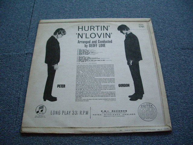 画像: PETER AND GORDON - HURTIN' 'N' LOVIN'  / 1965 UK ORIGINAL "BLUE COLUMBIA" MONO  LP 