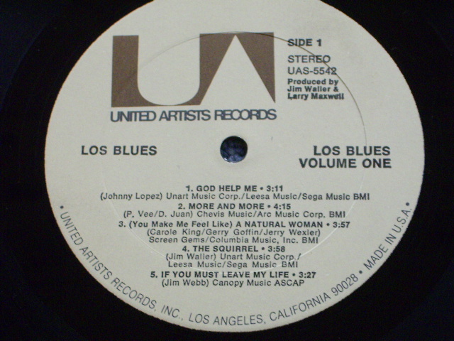 画像: LOS BLUES  -VOLUME ONE  / 1971 US ORIGINALPROMO  LP