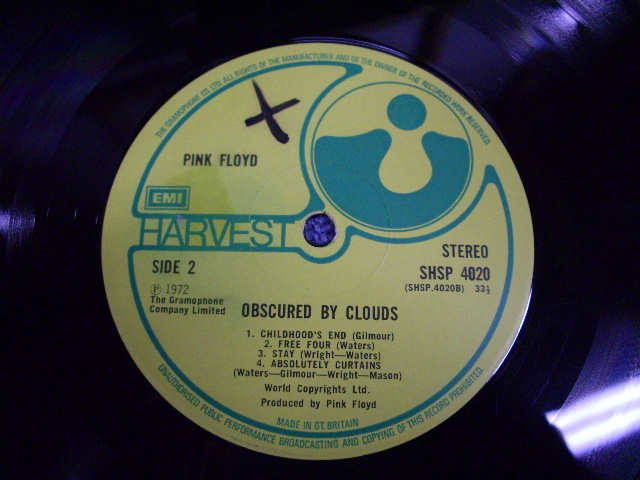 画像: PINK FLOYD - OBSCURED BY CLOUDS ( Matrix Number : A-2/B-2 ) / 1972 UK ORIGINAL LP 