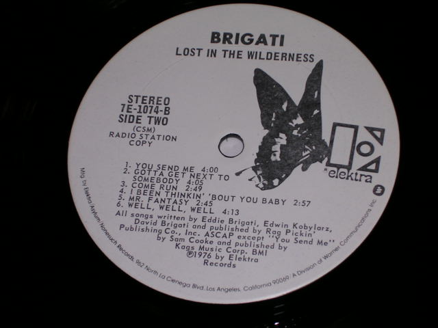 画像: BRIGATI  - LOST IN THE WILDERNESS / 1976 US ORIGINAL WHITE LABEL PROMO LP