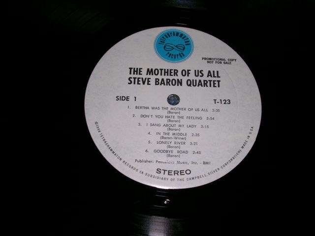 画像: STEVE BARON QUARTET - THE MOTHER OF US ALL   / 1969 US ORIGINAL PROMO LP 